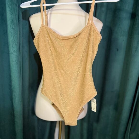 aerie Other - Aerie Gold Shimmer One Piece Swimsuit